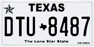 TX license plate DTU8487