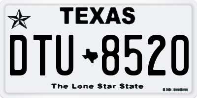 TX license plate DTU8520