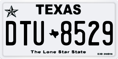 TX license plate DTU8529