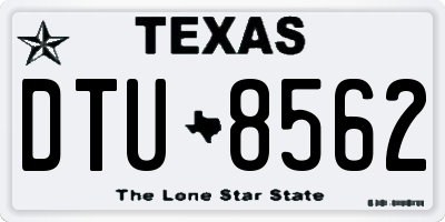TX license plate DTU8562