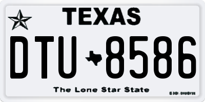 TX license plate DTU8586