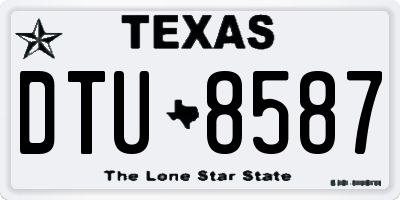 TX license plate DTU8587