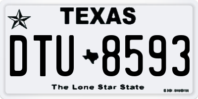 TX license plate DTU8593