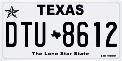 TX license plate DTU8612