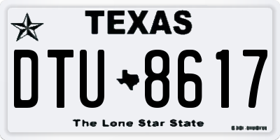 TX license plate DTU8617