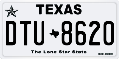 TX license plate DTU8620