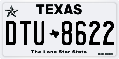 TX license plate DTU8622