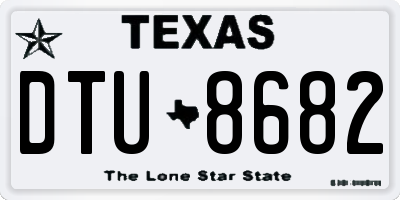 TX license plate DTU8682