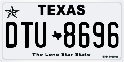 TX license plate DTU8696