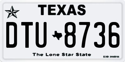 TX license plate DTU8736