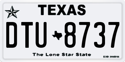 TX license plate DTU8737