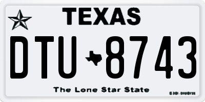 TX license plate DTU8743