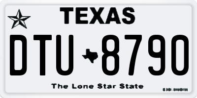 TX license plate DTU8790