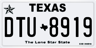 TX license plate DTU8919