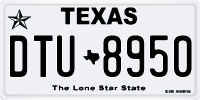 TX license plate DTU8950