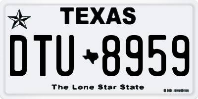 TX license plate DTU8959