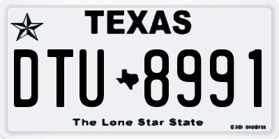 TX license plate DTU8991