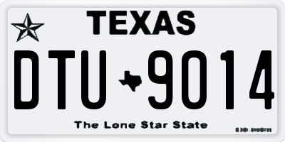 TX license plate DTU9014