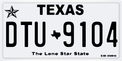 TX license plate DTU9104
