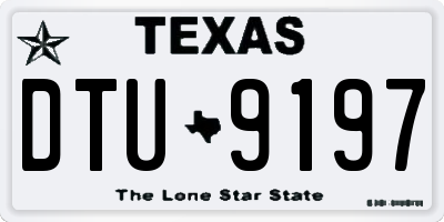 TX license plate DTU9197
