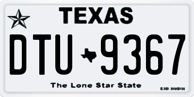 TX license plate DTU9367