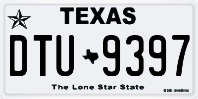 TX license plate DTU9397