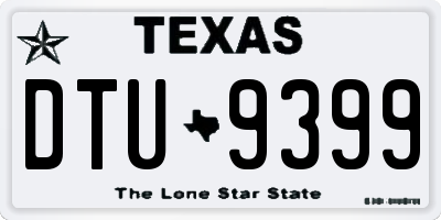 TX license plate DTU9399