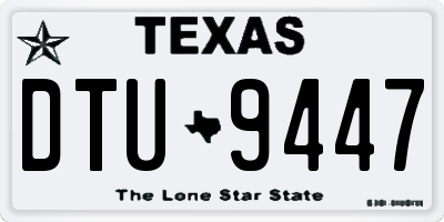 TX license plate DTU9447