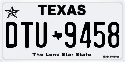 TX license plate DTU9458