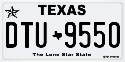 TX license plate DTU9550