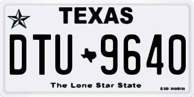 TX license plate DTU9640