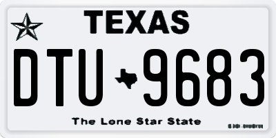 TX license plate DTU9683