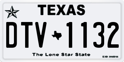 TX license plate DTV1132