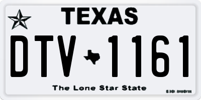 TX license plate DTV1161