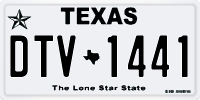 TX license plate DTV1441