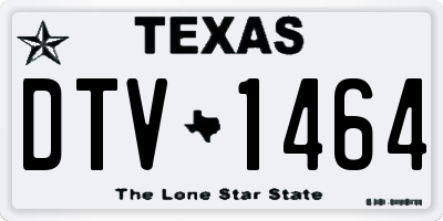TX license plate DTV1464