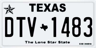 TX license plate DTV1483