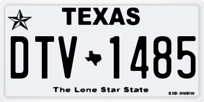 TX license plate DTV1485