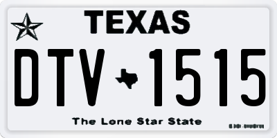 TX license plate DTV1515