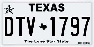 TX license plate DTV1797