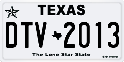 TX license plate DTV2013