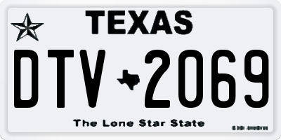 TX license plate DTV2069