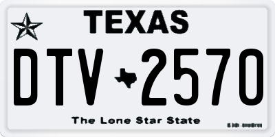 TX license plate DTV2570