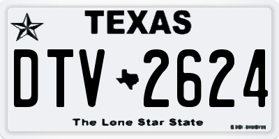 TX license plate DTV2624