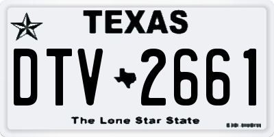 TX license plate DTV2661