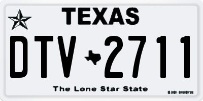 TX license plate DTV2711
