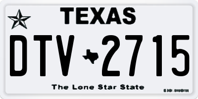 TX license plate DTV2715