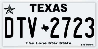 TX license plate DTV2723