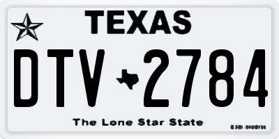 TX license plate DTV2784