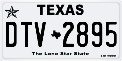 TX license plate DTV2895